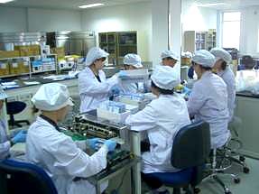 Production line at Takara Bio facility in Dalian, China